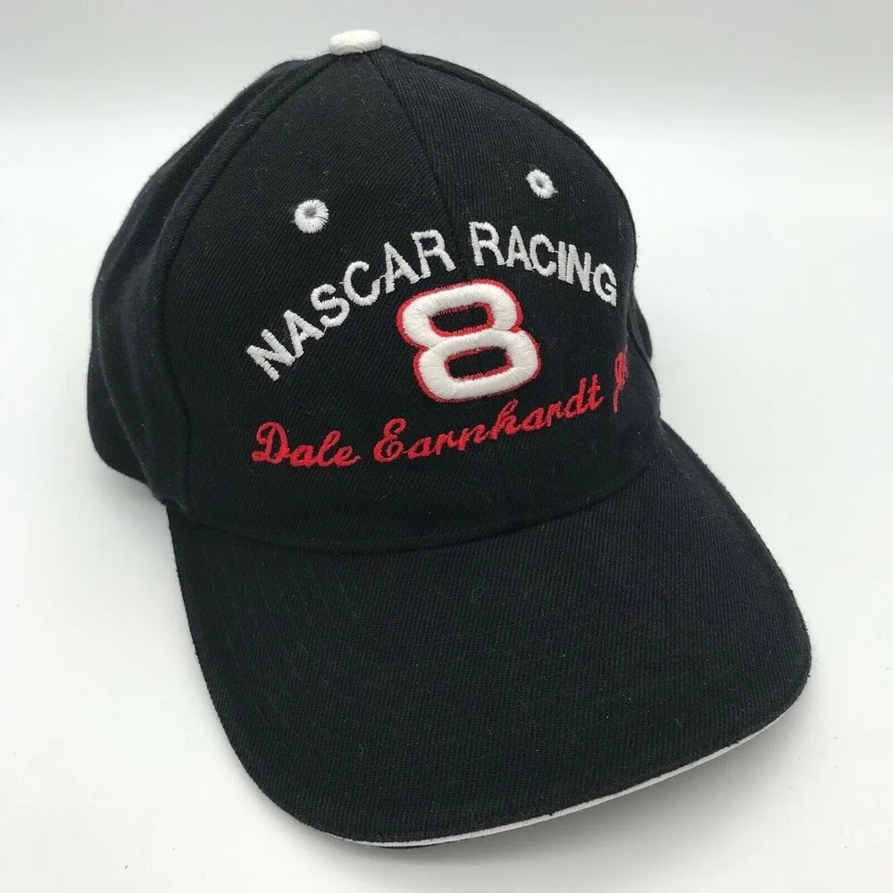 Nascar Racing 8 Dale Earnhardt Jr. Baseball Cap Logo Hook-Loop  Black Unisex Hat